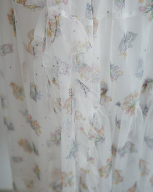 Flower for Cat Polka Dot Mesh Skirt