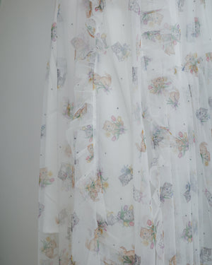 Flower for Cat Polka Dot Mesh Skirt