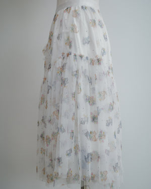 Flower for Cat Polka Dot Mesh Skirt