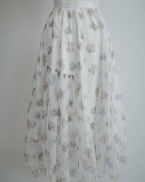 Flower for Cat Polka Dot Mesh Skirt