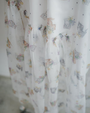Flower for Cat Polka Dot Mesh Skirt