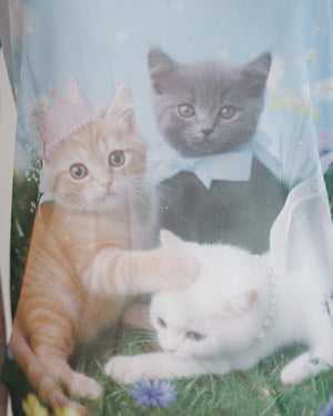 Cats Angel Garden Long Sleeve Gauze Top