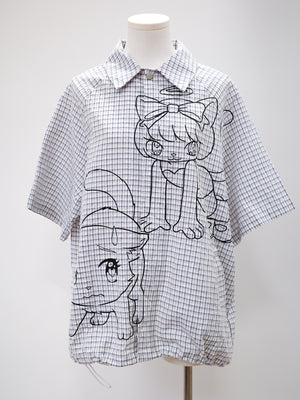 Comic Cat Check Unisex Shirts