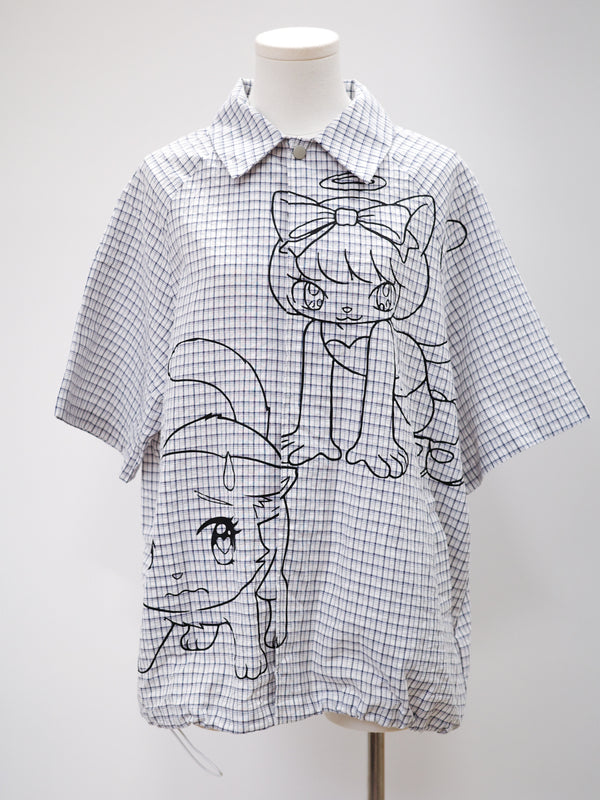 Comic Cat Check Unisex Shirts