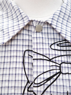 Comic Cat Check Unisex Shirts