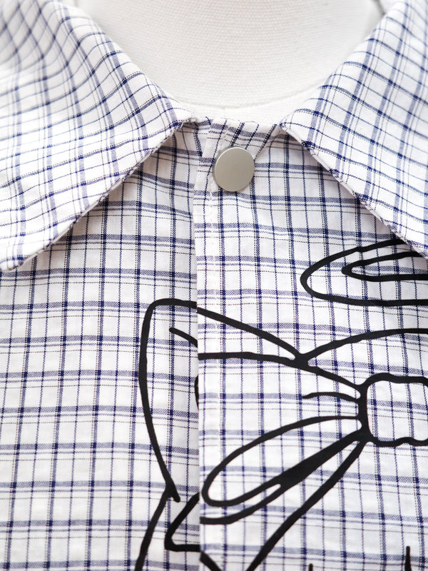 Comic Cat Check Unisex Shirts
