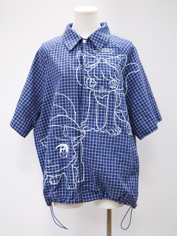 Comic Cat Check Unisex Shirts