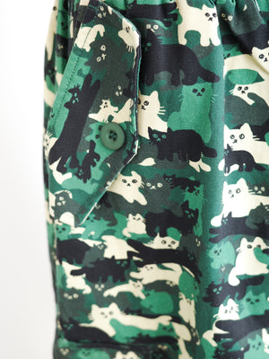 Cat Animals Pattern Short