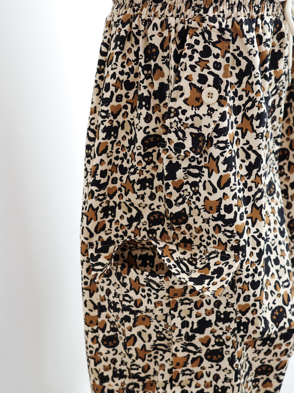 Cat Animals Pattern Short