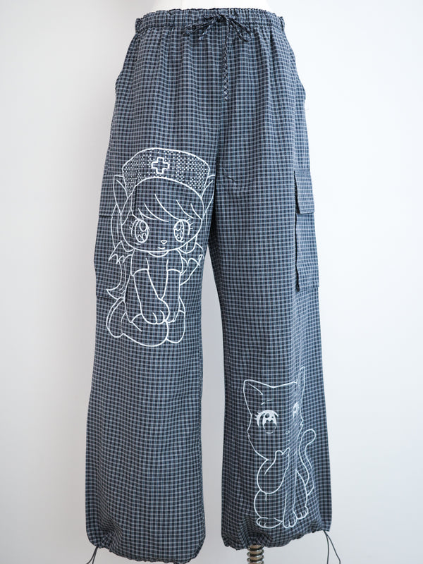 Comic Cat Workwear Drawstring Trousers