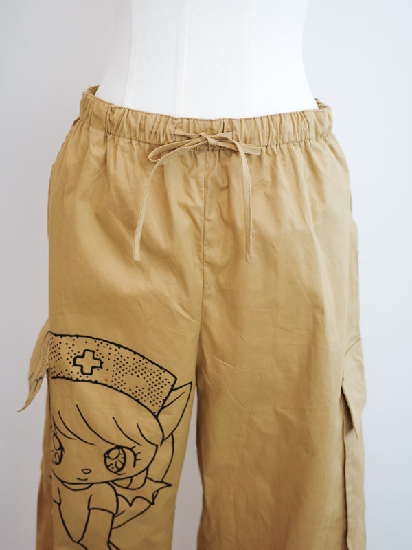Comic Cat Workwear Drawstring Trousers