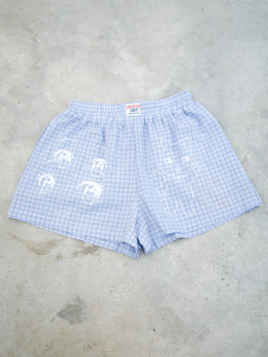 Comic Cat Check Unisex Boxer Shorts