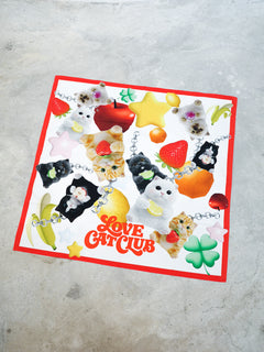 90x90 Scarf (Fruity Cat charms)