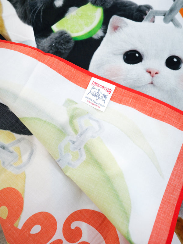 90x90 Scarf (Fruity Cat charms)