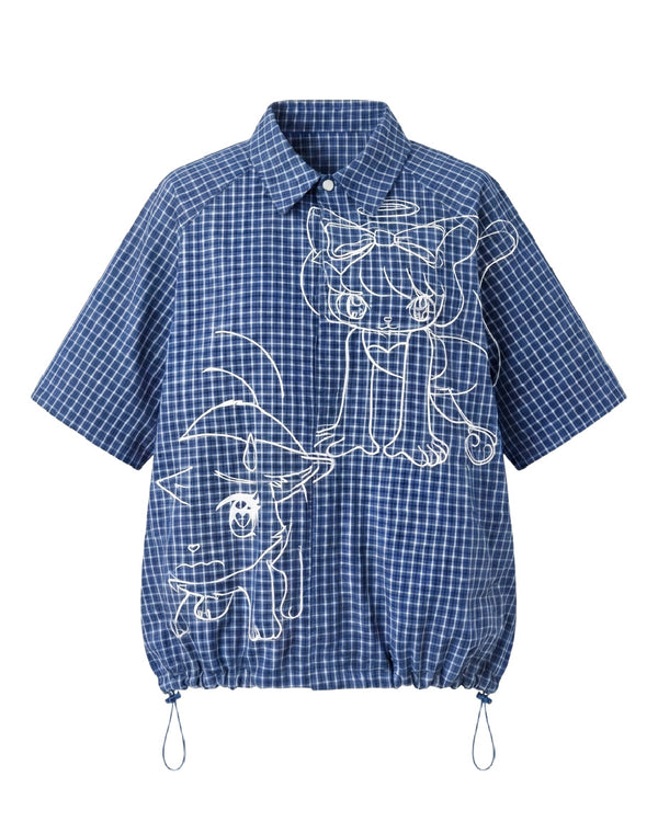 Comic Cat Check Unisex Shirts