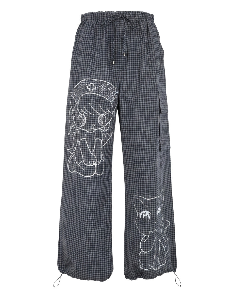 Comic Cat Workwear Drawstring Trousers