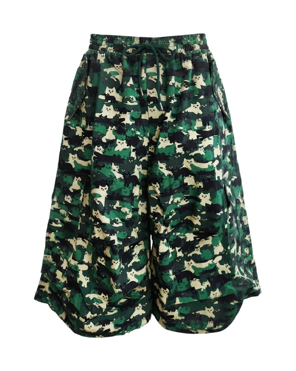 Cat Animals Pattern Short