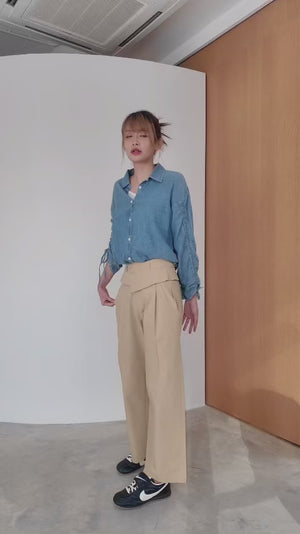Typewriter Double Waist Pants