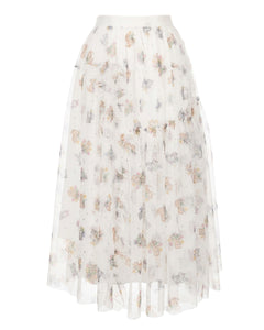 Flower for Cat Polka Dot Mesh Skirt