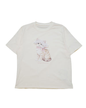 Lace Bow Cat Tee