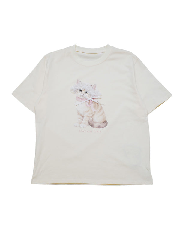 Lace Bow Cat Tee
