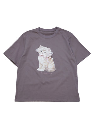 Lace Bow Cat Tee