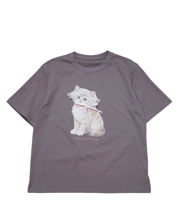 Lace Bow Cat Tee
