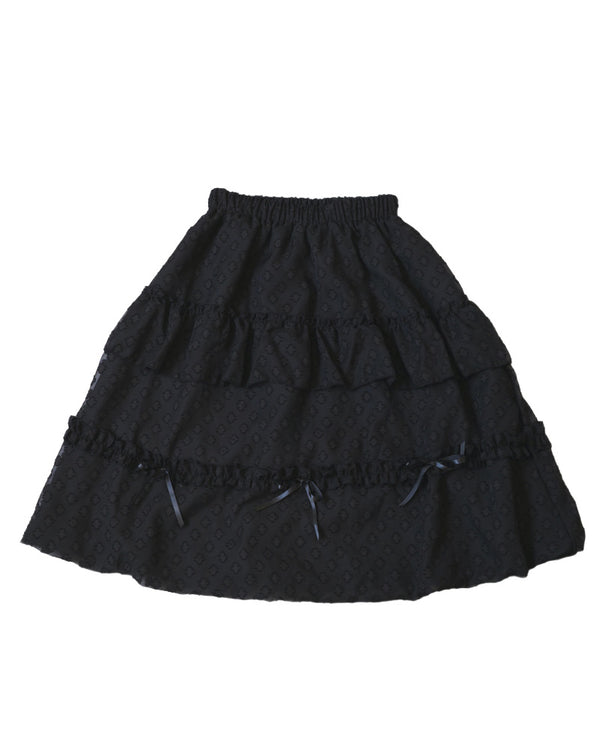 3D Floral Bow Bubble Skirt