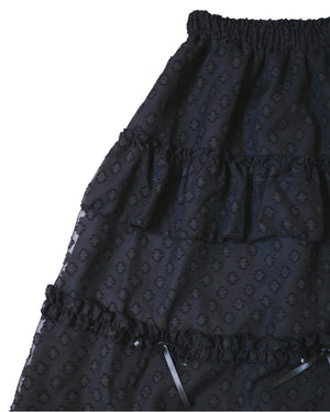 3D Floral Bow Bubble Skirt