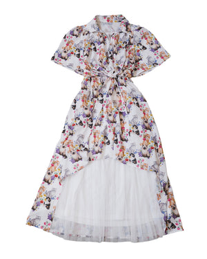 Four Kittens Multicoloured Pleated Tulle Dress