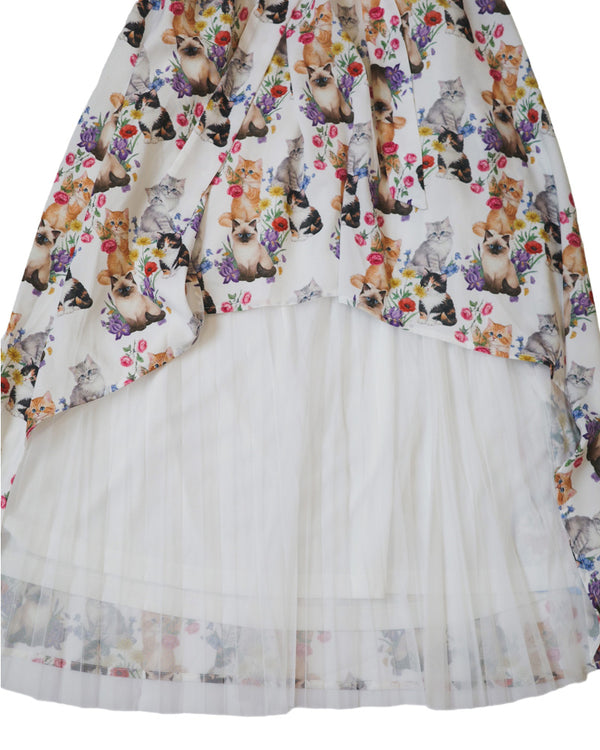 Four Kittens Multicoloured Pleated Tulle Dress