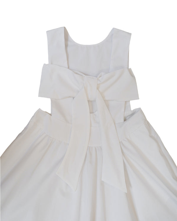 Sleeveless Dress with 3D Bows on Front and Back