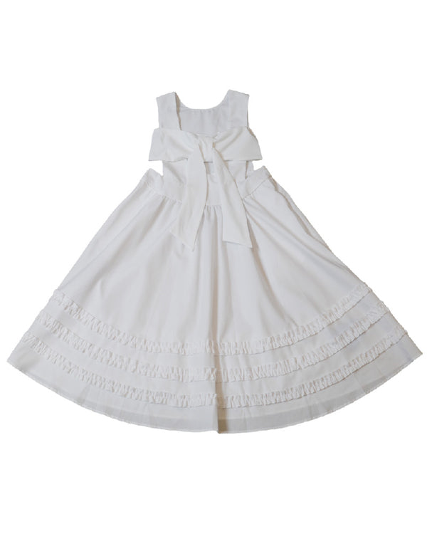 Sleeveless Dress with 3D Bows on Front and Back