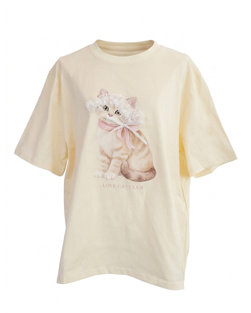 Lace Bow Cat Tee
