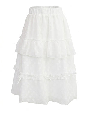 3D Floral Bow Bubble Skirt