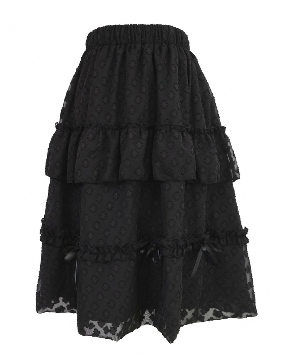 3D Floral Bow Bubble Skirt