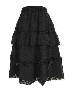 3D Floral Bow Bubble Skirt