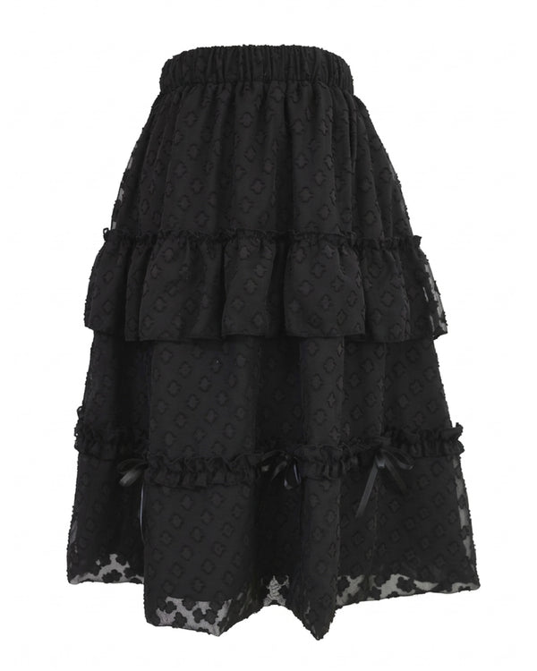 3D Floral Bow Bubble Skirt