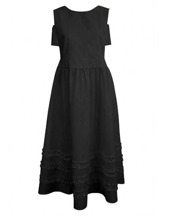 Sleeveless Dress with 3D Bows on Front and Back