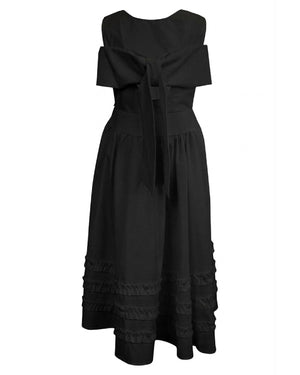 Sleeveless Dress with 3D Bows on Front and Back