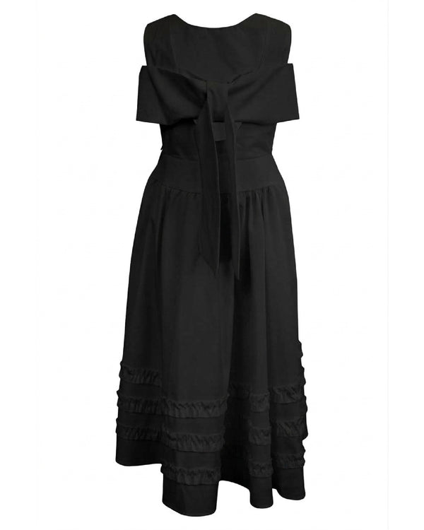 Sleeveless Dress with 3D Bows on Front and Back
